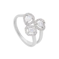 Ring Babila Milano Woman Trilogy in White Gold Diamante 268373BB